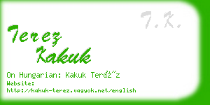 terez kakuk business card